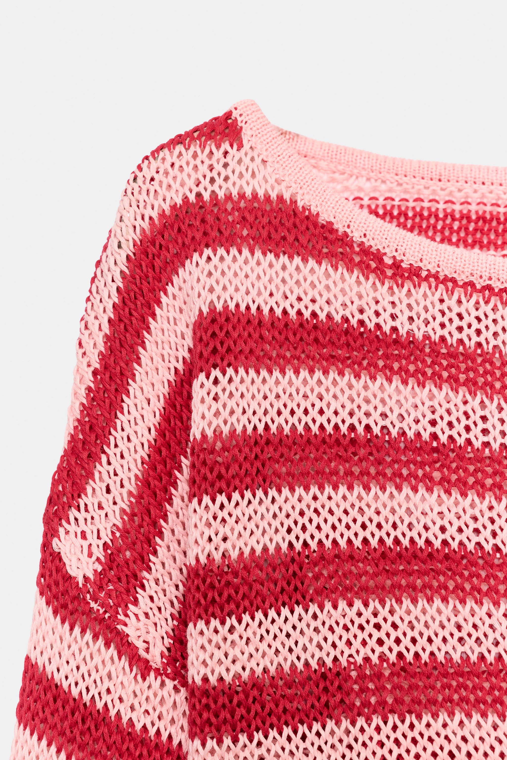 STRIPED KNIT CROP JUMPER